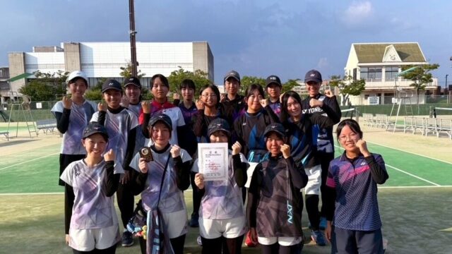 【ソフトテニス部】岡山市総体 女子団体第3位