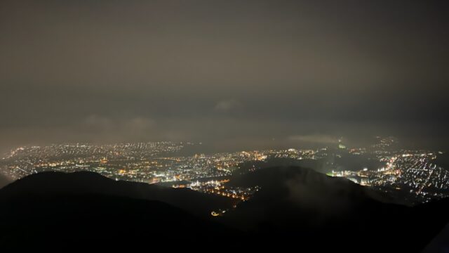 ３日目夜は、藻岩山で夜景を見ました！（北海道方面）