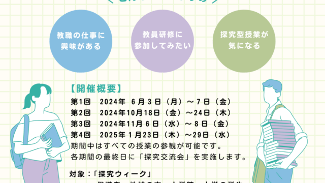第3回探究ウィークが始まりました。