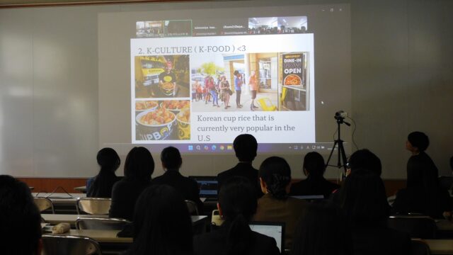慶南科学高校とのオンライン交流会を実施
