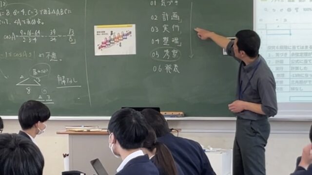 第1回探究チャレンジ「三角形ができない？」数学Ⅱの授業で探究６段階に迫る！