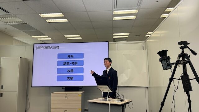 国研イベントに参加：3年理数科生が研究発表の撮影に挑戦！