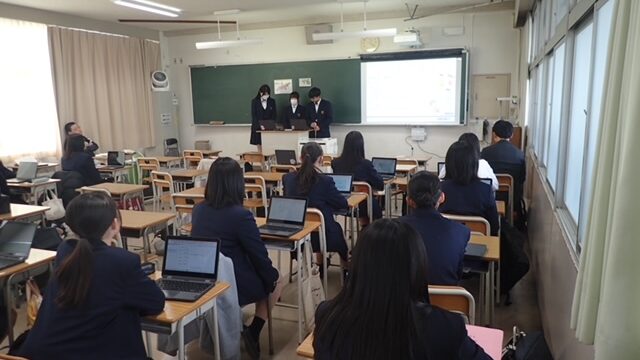 2年生普通科「iC課題探究α」中間発表会を実施しました